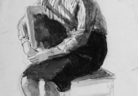 Соснин Р.А. 1965г. Бум., акв.