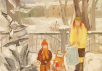 Шерстнева Катя, 14 лет. Кормим голубей. Преподаватель  Колесников В.Г.