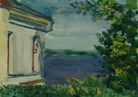 14.Зимина Ира.Вид на Волгу от Рождественской церкви. 2кл преподаватель Каштанов В.Н. 2004г.