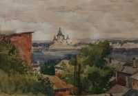 68.Щёлокова Ольга. Вид на Стрелку от Ивановской башни. 4 кл. Преподаватель Колесников В.Г.