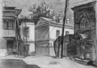 122.Сугачкова Таня. Двор на ул. Добролюбова. 1кл преподаватель Андреева В.И. 2000г.
