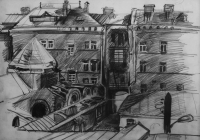 35. Антипов Сергей. Дворы на Рождественской. 3 кл. преподаватель Фуфачев В.И. 2004г.