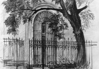 57.Кирсанова Надежда.  У изгороди Вознесенской церкви. 4кл. преподаватель Колесников В.Г. 2005г.