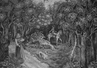 1.Пермякова Ксения. А.С.Пушкин «Барышня – крестьянка» илл. 16 лет 4кл преподаватель Колесников В.Г. 1997г