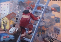 171.Маргевич Маша. На пожаре. 14 лет 3кл преподаватель Бабанина И.В. 2001г