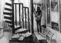 179.Наместникова Ира. В библиотеке художественной школы. 14 лет 2кл преподаваетль Андреева В.И. 1999г