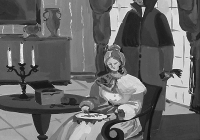 30.Бочкарева Оля. А.С.Пушкин «Евгений Онегин» илл. 15 лет 3кл преподаватель Бабанина И.В. 2004г