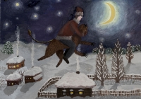 38.Бутусова Катя. Н.В.Гоголь «Вечера на хуторе близ Диканьки» илл. 14 лет 3кл преподаватель Щелокова К.Л.2008г