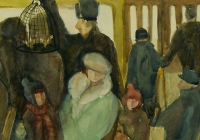 43.Завьялова Лена. В час пик. 14 лет 3кл преподаватель Андреева В.И. 1991г